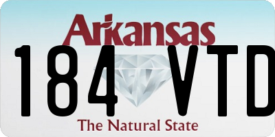 AR license plate 184VTD