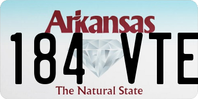 AR license plate 184VTE