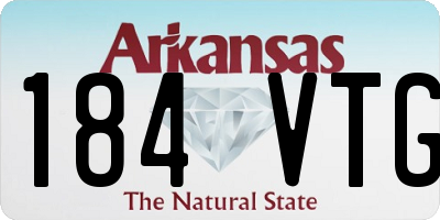 AR license plate 184VTG