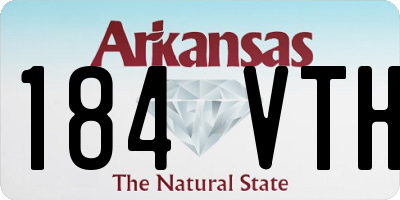 AR license plate 184VTH