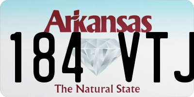 AR license plate 184VTJ