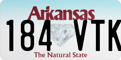 AR license plate 184VTK