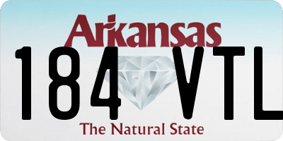AR license plate 184VTL