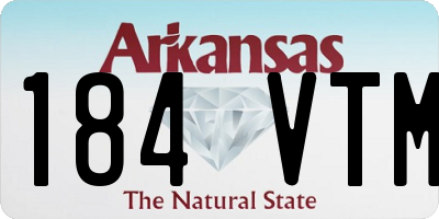 AR license plate 184VTM