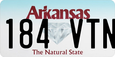 AR license plate 184VTN