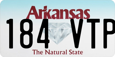 AR license plate 184VTP