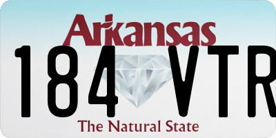 AR license plate 184VTR