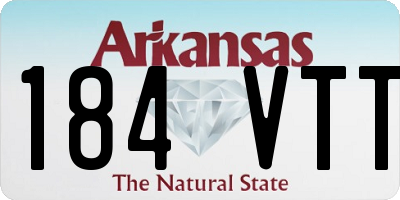 AR license plate 184VTT