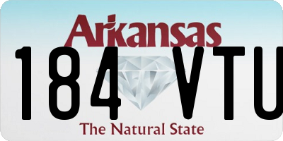 AR license plate 184VTU