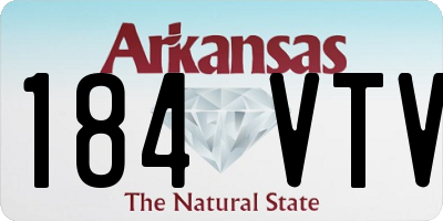 AR license plate 184VTV