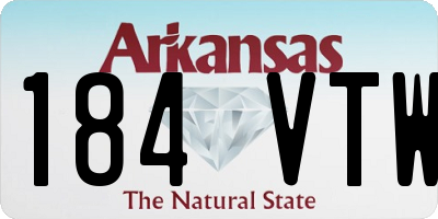AR license plate 184VTW