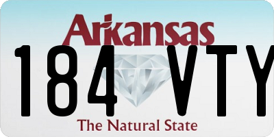 AR license plate 184VTY