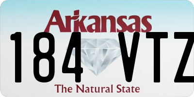 AR license plate 184VTZ