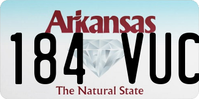AR license plate 184VUC