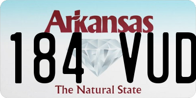 AR license plate 184VUD