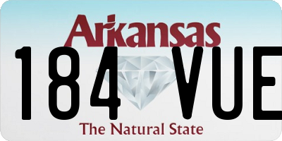 AR license plate 184VUE
