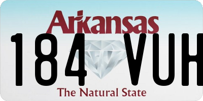 AR license plate 184VUH