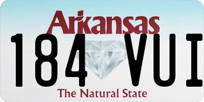 AR license plate 184VUI