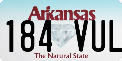 AR license plate 184VUL