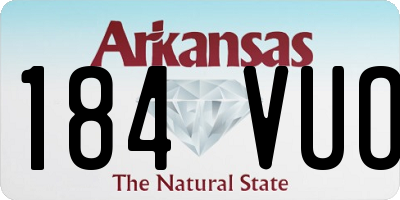 AR license plate 184VUO