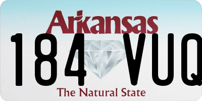 AR license plate 184VUQ