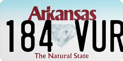 AR license plate 184VUR