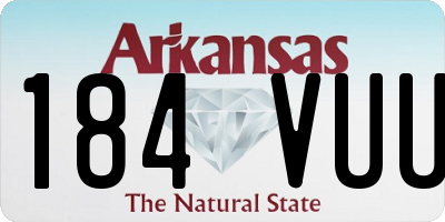 AR license plate 184VUU