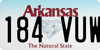 AR license plate 184VUW