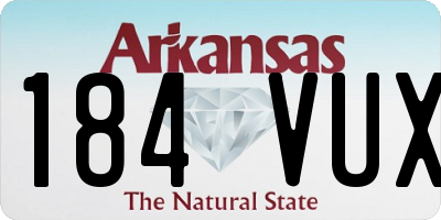 AR license plate 184VUX