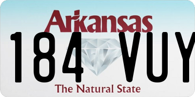 AR license plate 184VUY