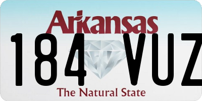 AR license plate 184VUZ