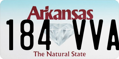 AR license plate 184VVA