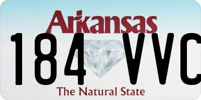 AR license plate 184VVC