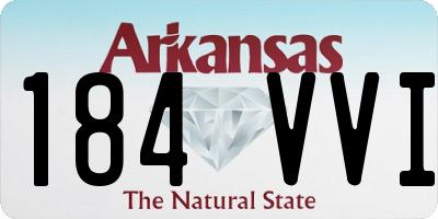AR license plate 184VVI