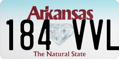 AR license plate 184VVL