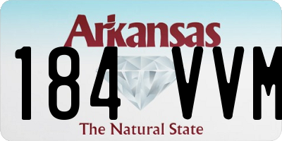 AR license plate 184VVM