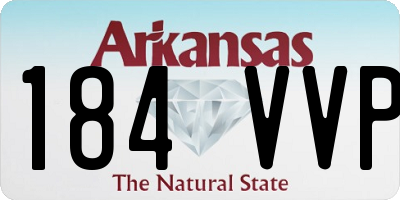 AR license plate 184VVP