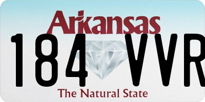 AR license plate 184VVR