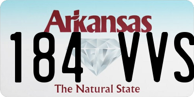 AR license plate 184VVS
