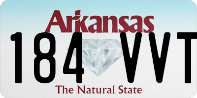 AR license plate 184VVT