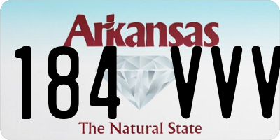 AR license plate 184VVV