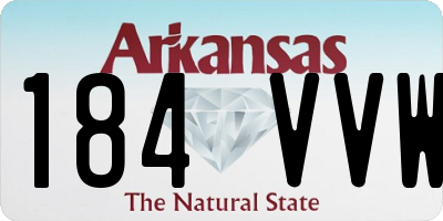 AR license plate 184VVW