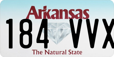 AR license plate 184VVX