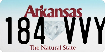 AR license plate 184VVY