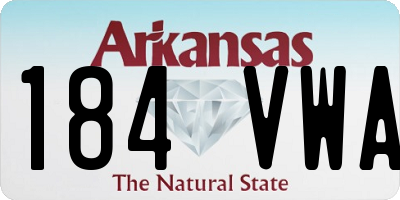 AR license plate 184VWA