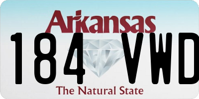 AR license plate 184VWD