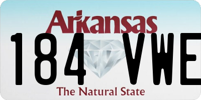 AR license plate 184VWE