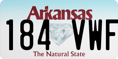 AR license plate 184VWF