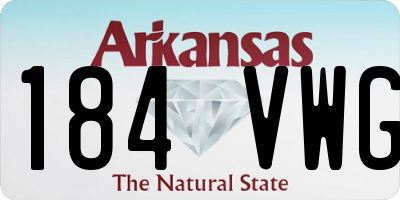 AR license plate 184VWG