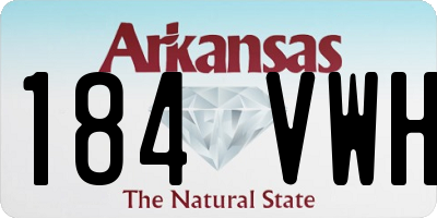 AR license plate 184VWH